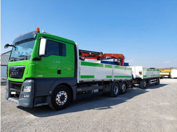 Грузовик бортовой/ платформа MAN TGX 26.520 Baustoff-LKW Palfinger 20001L Palettengabel (20)