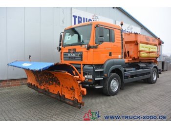 Крюковой мультилифт MAN TGA 18.350 4x4 Winterdienst - Streuer + Schild