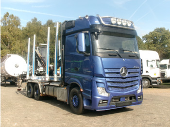 Лесовоз, Автоманипулятор Mercedes Actros 2663 6x4 Euro 6 loglift F96 crane timber truck: фото 2