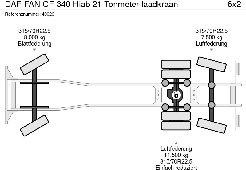 Мусоровоз DAF FAN CF 340 Hiab 21 Tonmeter laadkraan: фото 8