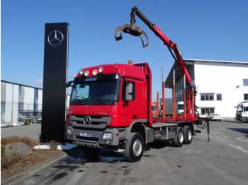 Mercedes-Benz Actros 3355 AK 6x6 V8 Holztransporter/Kurzholz  - Лесной прицеп