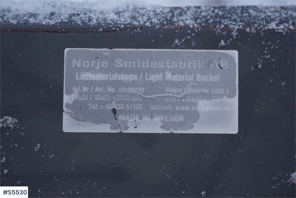 Ковш для погрузчика Norje LIGHTWEIGHT MATERIAL BUCKET with small BM: фото 5