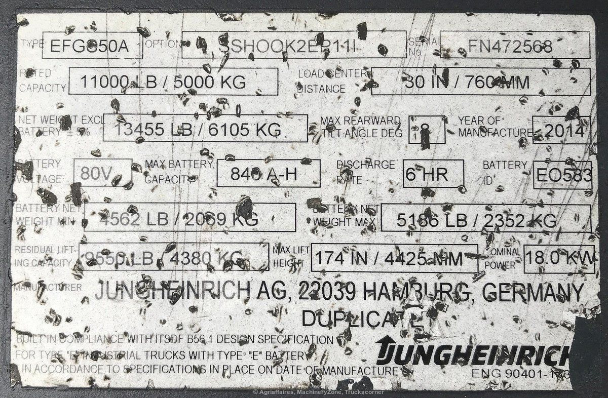 Электропогрузчик Jungheinrich EFG S50: фото 8