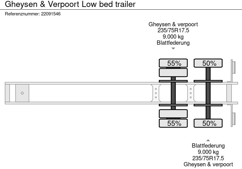 Низкорамный полуприцеп GHEYSEN & VERPOORT Low bed trailer: фото 13