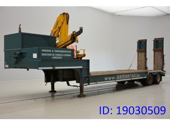 GHEYSEN & VERPOORT Low bed trailer + crane - Низкорамный полуприцеп