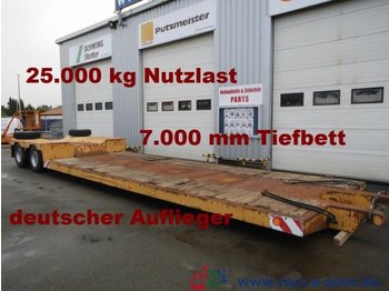 Scheuerle Tiefbett-brücke 7 m Höhe 52 cm  * 25t. Nutzlast - Низкорамный полуприцеп