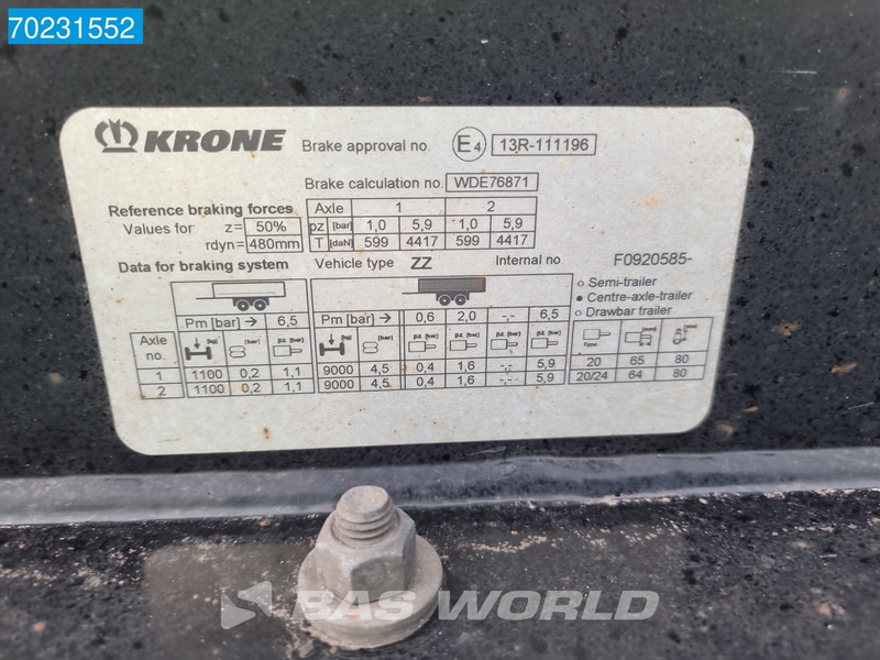 Прицеп-контейнеровоз/ Сменный кузов Krone ZZ Lafette BPW: фото 15