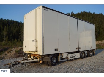  Ekeri 3 aks box trailer with side opening on both sides. 21 pallets - Прицеп-фургон