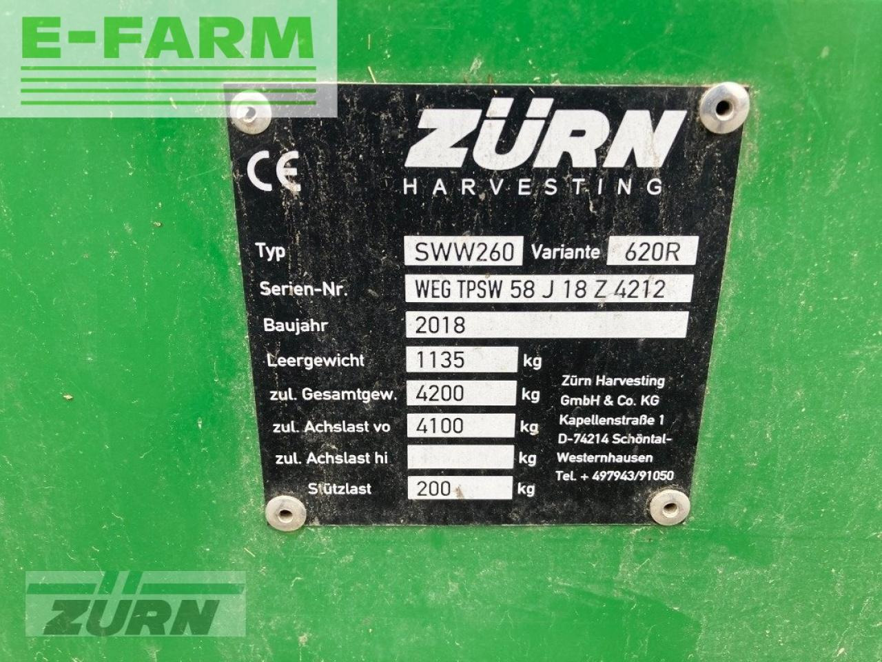 Трактор Zürn premium flow 620 pf 6,10 m: фото 21