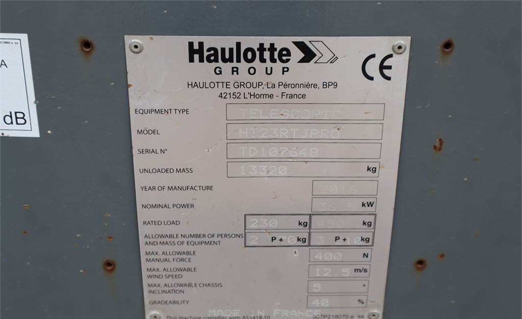Телескопический подъемник Haulotte HT23RTJPRO Valid Inspection, *Guarantee! Diesel, 4: фото 6