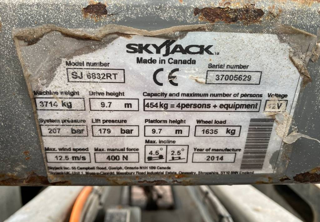 Ножничный подъемник SkyJack SJ6832 RT Diesel 4x4 Scissor Work LIft 1180cm: фото 10