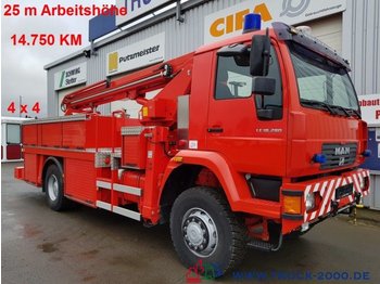 MAN 18.280 4x4 25m Steiger Montage-Dach Feuerwehr - Грузовик с подъемником