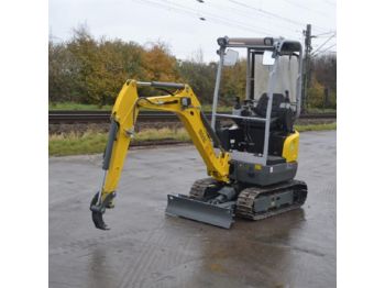  Unused Wacker Neuson EZ17 200mm Pads, Blade, Offset, Piped c/w Expanding Undercarriage - WNCE1301TPAL01571 - Мини-экскаватор