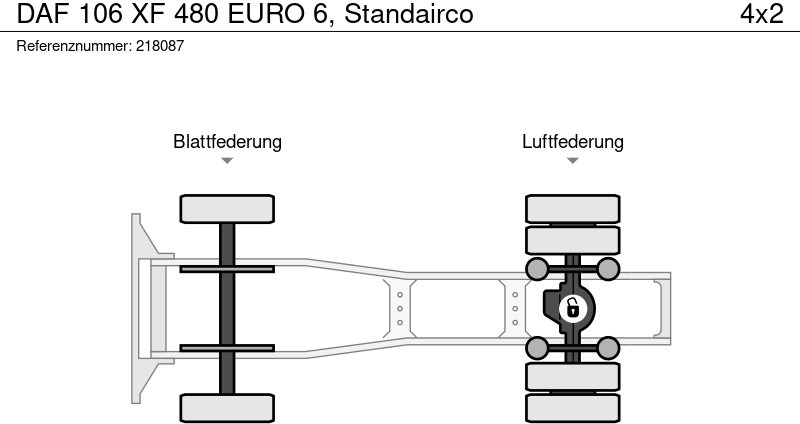 Тягач DAF 106 XF 480 EURO 6, Standairco: фото 12