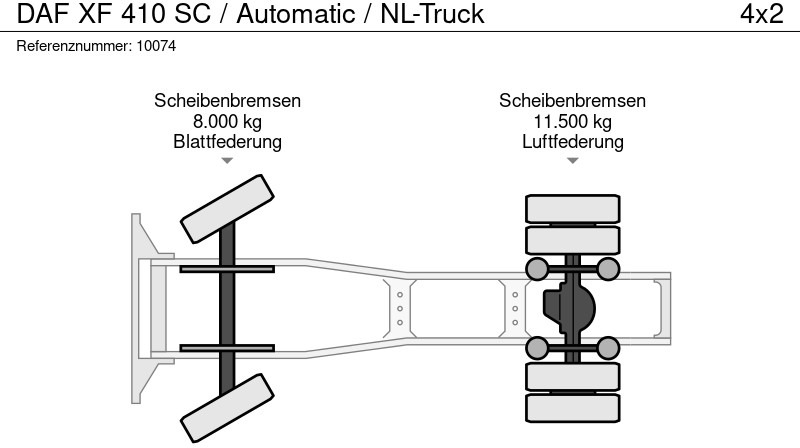 DAF XF 410 SC / Automatic / NL-Truck в лизинг DAF XF 410 SC / Automatic / NL-Truck: фото 13