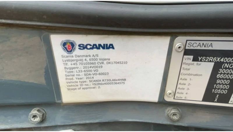 Тягач Scania R730 Scania R730 6x4 Big axle EURO6 Dutch registration: фото 13