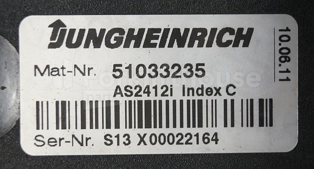 Блок управления для Погрузочно-разгрузочной техники Jungheinrich 51033235 Rij regeling Drive controller AS2412i index C from ECE320SH year 2011 sn. S13X00022164: фото 2