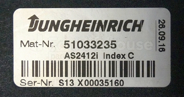Блок управления для Погрузочно-разгрузочной техники Jungheinrich 51033235 Rij regeling Drive controller AS2412i index C from ESE220 year 2016 sn. S13X00035160: фото 2
