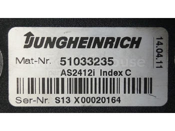 Блок управления для Погрузочно-разгрузочной техники Jungheinrich 51033235 Rij regeling Drive controller AS2412i index C from ESZ350 year 2011 sn. S13X00020164: фото 2