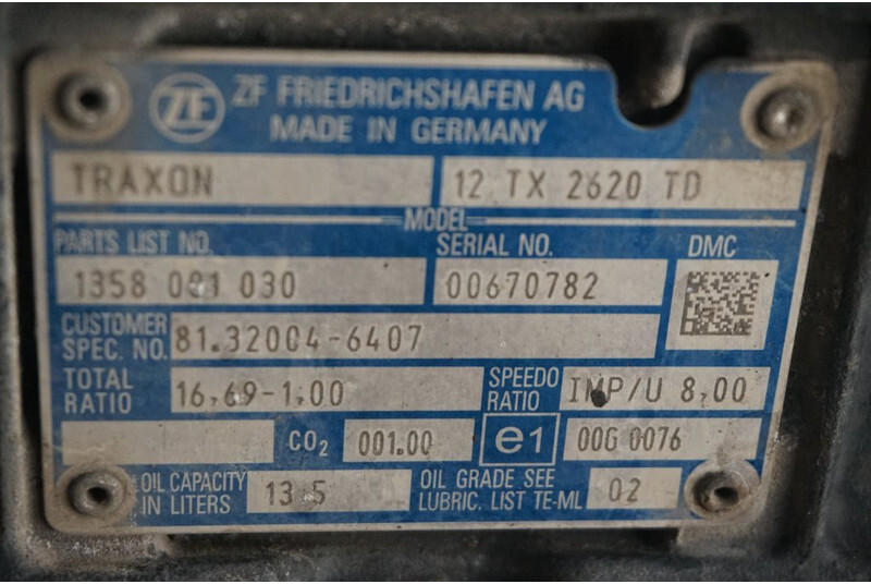 Коробка передач для Грузовиков ZF 12TX2620DD TGX: фото 5