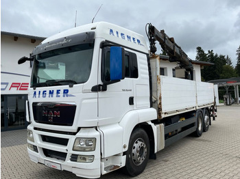 Грузовик бортовой/ Платформа, Автоманипулятор MAN TGS 26.440 Baustoff mit HIAB XS 166 Kran: фото 3