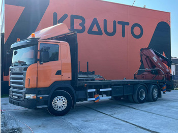 Грузовик бортовой/ Платформа, Автоманипулятор Scania R 340 6x2*4 HMF 2823-K6 + JIB / PLATFORM L=7293 mm: фото 2