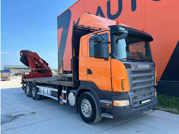 Грузовик бортовой/ Платформа, Автоманипулятор Scania R 340 6x2*4 HMF 2823-K6 + JIB / PLATFORM L=7293 mm: фото 4
