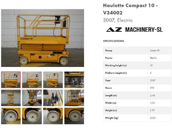 Ножничный подъемник HAULOTTE Compact 10