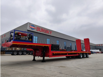 Новый Низкорамный полуприцеп для транспортировки тяжёлой техники SUNSKY 30Ton lowbed trailer: фото 4