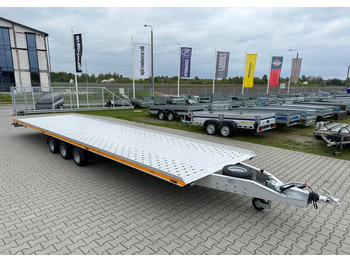 Новый Прицеп-автовоз GROMEX Gromex laweta aluminiowa | 850x210cm | DMC 3500kg | platforma na 2 auta | 3 osie AL-KO | OŚWIETLENIE LED: фото 4