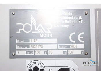 Бумагорезательная машина Polar 115 E: фото 4