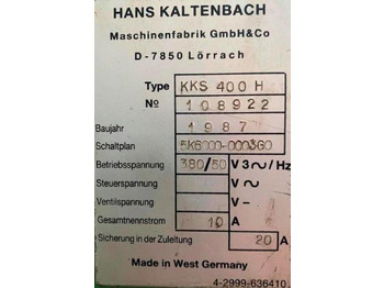 Металлообрабатывающий станок Metallkreissäge KALTENBACH: фото 4 Металлообрабатывающий станок Metallkreissäge KALTENBACH: фото 4