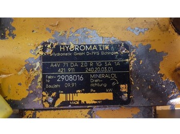 Гидравлика Ahlmann AZ10-Hydromatik A4V71DA2.0R1G5A1A-Drive pump: фото 4