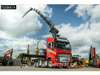Грузовик бортовой/ Платформа, Автоманипулятор Volvo FH16 650 FH16 8X2 HMF 7020K-RCS Crane + Fly-Jib Lift+Steering-Axle Navi LED ACC Euro 6: фото 2