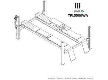 Оборудование для гаражей/ Мастерских TPL5500WA 4 post alignment lift - 5.6 meter runways - Fully integrated free wheels lifting system - 5.5T: фото 5