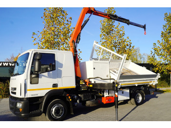 Самосвал, Автоманипулятор IVECO Eurocargo 120E18 Crane Palfinger / 3-way tipper / sleeper cab: фото 3