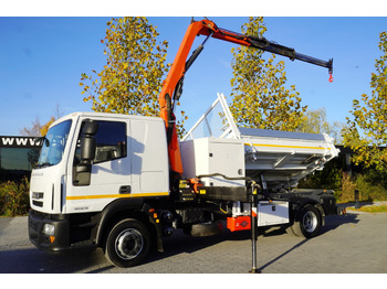 Самосвал, Автоманипулятор IVECO Eurocargo 120E18 Crane Palfinger / 3-way tipper / sleeper cab: фото 2