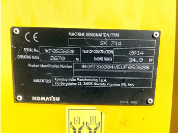 Мини-погрузчик с бортовым поворотом Komatsu SK714 (4077): фото 3