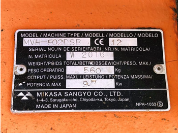 Виброплита Verschiedenes MIKASA MVH 502 (2906): фото 3 Виброплита Verschiedenes MIKASA MVH 502 (2906): фото 3