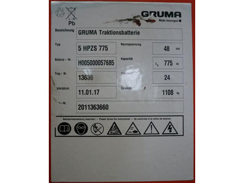 Аккумулятор GRUMA 48 Volt 5 PzS 775 Ah: фото 5