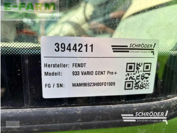 Трактор Fendt 933 vario gen7 profi plus ProfiPlus: фото 4 Трактор Fendt 933 vario gen7 profi plus ProfiPlus: фото 4