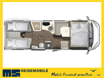 Интегрированный автодом Eura Mobil INTEGRA LINE 720 EB /180PS-9G MAXI/ EINZELBETTEN: фото 2