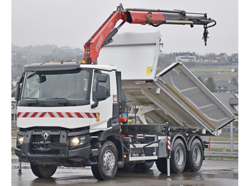 Автоманипулятор, Самосвал Renault C380 *KIPPER 5,10 m* FASSI F175A.0.22+FUNK /6x4: фото 3