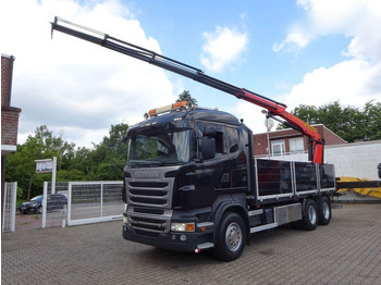 Грузовик бортовой/ Платформа, Автоманипулятор Scania R620 V8 - Flatbed+crane: фото 3