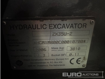 Мини-экскаватор HITACHI ZX35