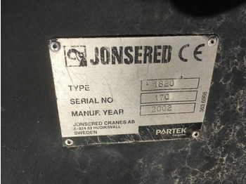 Кран-манипулятор для Грузовиков JONSERED 1820: фото 3