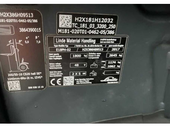 Электропогрузчик Linde E18PH-02: фото 4
