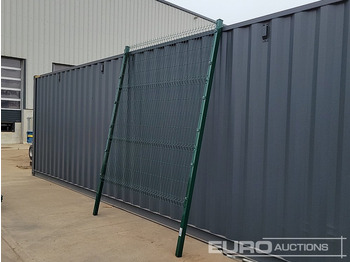 Строительное оборудование Unused Galvanised & Powder Coated Heavy Duty (5mm) Wire Mesh Fencing, 25 x H2.4m x W2.2m Panels, 26 x 60mm x 60mm x3m Posts, with Fittings (Green): фото 5