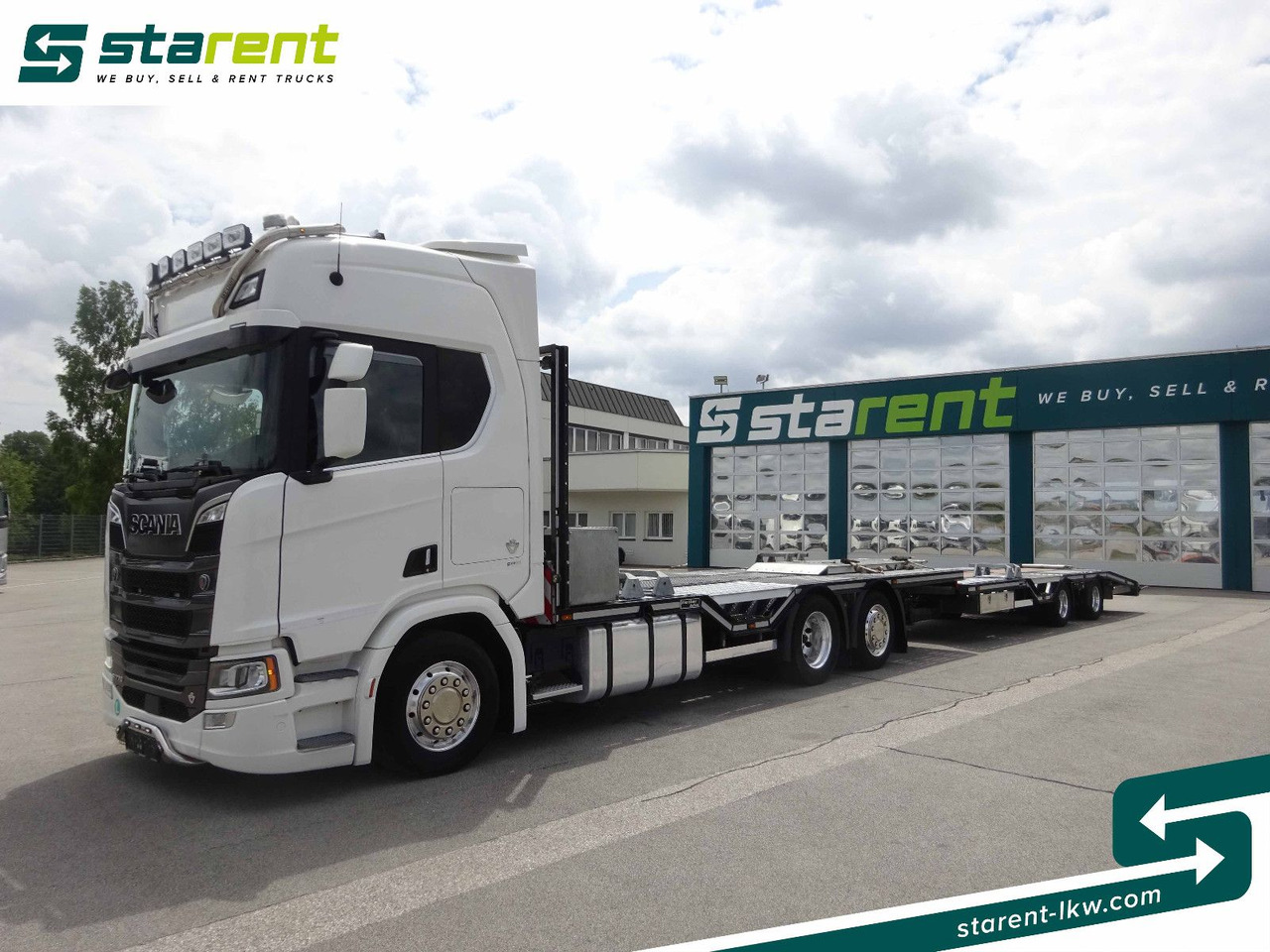 Scania R770 V8 Fahrzeugtransporter + Ziegler Anhänger - Грузовик-шасси: фото 1 Scania R770 V8 Fahrzeugtransporter + Ziegler Anhänger - Грузовик-шасси: фото 1