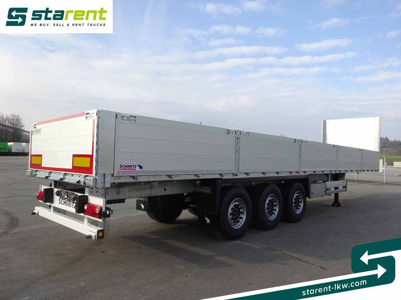 Schmitz Cargobull Baustofftrailer, Liftachse, 80cm Bordwände - Полуприцеп бортовой/ Платформа: фото 5 Schmitz Cargobull Baustofftrailer, Liftachse, 80cm Bordwände - Полуприцеп бортовой/ Платформа: фото 5